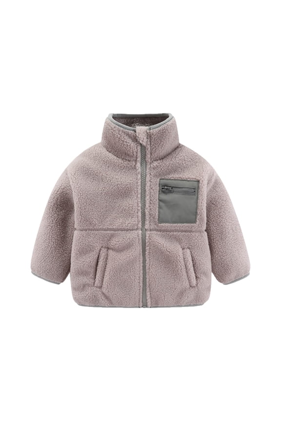 Kids Winter Outwear Toddler Baby Unisex Spring High Collar Patchwork Long Sleeve Coat Jacket Clothes