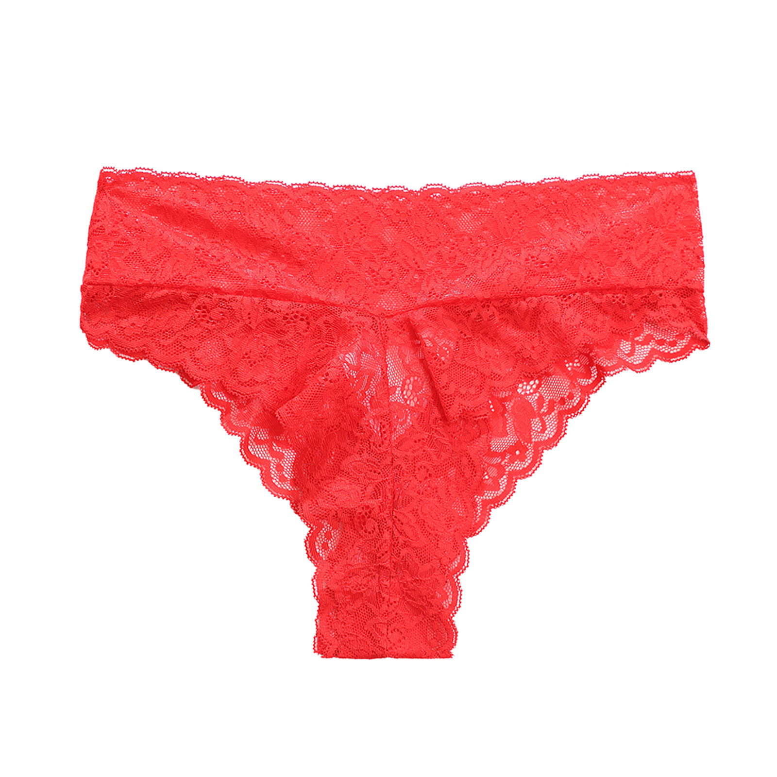 Youmylove Ladies Underwear Lace Breathable Thongs Comfortable Female  Intimates Red Basic Lingerie Briefs Underpants 1PC Bragas De Mujer