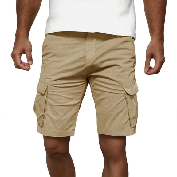 Youmylove Leisure Mens Shorts Men's New Woven Shorts Pants High Street Retro Solid Color Casual Shorts Casual Track Shorts