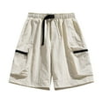 thumbnail image 1 of Youmylove Lightweight Mens Shorts Cargo Shorts Men's Summer Ice Silk Loose Trend Casual Sports Hiking Work Short, 1 of 9