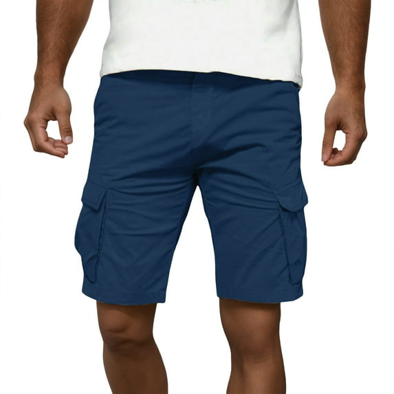 Youmylove Lightweight Mens Shorts Men's New Woven Shorts Pants High Street Retro Solid Color Casual Shorts Outdoor Work Shorts