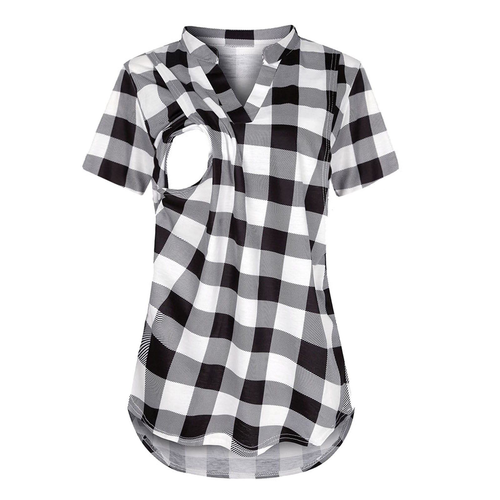 Olive Short Sleeve Nursing Maternity T-Shirt Top