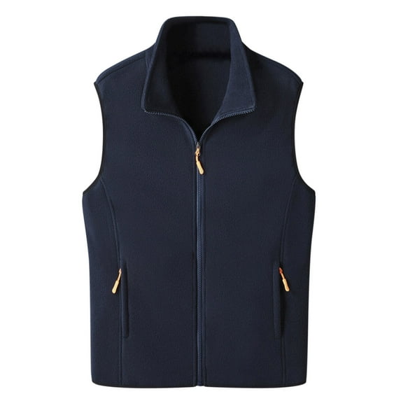Youmylove Men Leisure Jacket Winter Soft Warm Zipper Stand-Collar Lamb Velvet With Pockets Sleeveless Outwear Coat Chaquetas De Invierno