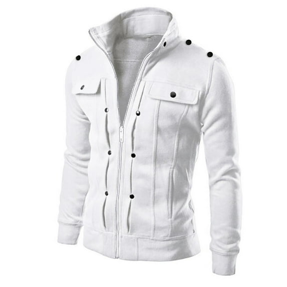 Youmylove Men Long Sleeve Lined Flannel Jackets Cardigan Designed Lapel Slim & Outwear Coat Chaqueta De Hombre