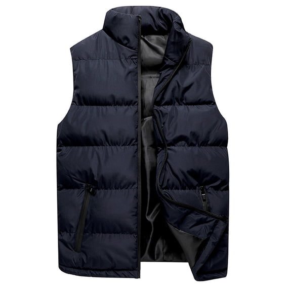Men Long Sleeve Lined Flannel Jackets Collar Winter Color Autumn Vest Fashion Stand Top Blouse Streetwear Coat Chaqueta De Hombre