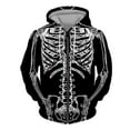 thumbnail image 1 of Youmylove Men Sweatshirts Fall Winter Skeleton Printed Sweatshirt Long Sleeve Hooded Zipper Jacket Fitness Daily Wear, 1 of 2