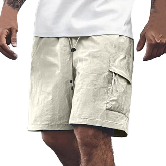 Youmylove Men's Athletic Running Shorts Solid Color Sunscreen Sports Style Sweat Wicking Breathable Quick Drying Men Casual Loose Trendy Shorts Fashion Stretch Shorts