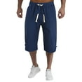 thumbnail image 1 of Youmylove Men's Capri Pants Summer Casual Shorts Solid Color Cropped Pants Baggy Harem Drawstring Beach Pants Trousers Stylish Versatile Pants, 1 of 7
