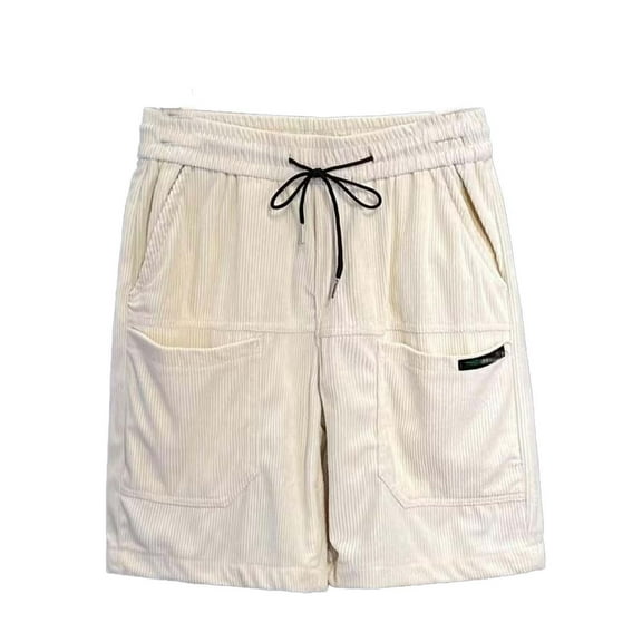 Youmylove Men's Casual Shorts Corduroy Shorts For Mens Summer Thin Cargo Shorts With Pockets Straight Leg Work Pants Leisure Wear Casual Hiking Shorts
