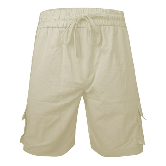 Youmylove Men's Casual Shorts Mens Leisure Solid Color Summer Loose Fit 5 Inch Running Shorts For Fitness And Training Casual Loose Shorts