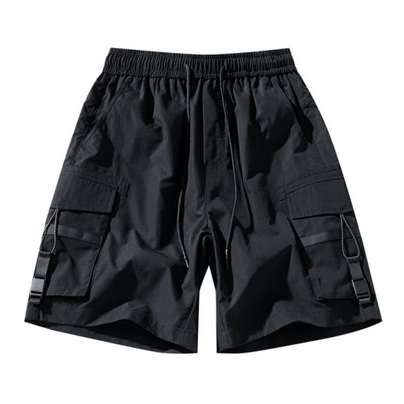 Youmylove Men's Shorts Vintage Mens Summer Cargo Shorts Loose Casual Shorts Drawstring Pocket Cargo Shorts Comfy Beach Sweat Shorts