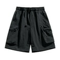 thumbnail image 1 of Youmylove Mens Athletic Shorts Cargo Shorts Men's Summer Ice Silk Loose Trend Casual Sports Comfy Work Shorts, 1 of 4