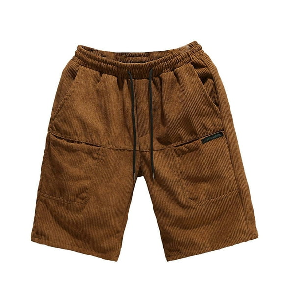Youmylove Mens Cargo Shorts Corduroy Shorts For Men's Summer Thin Cargo Shorts With Pockets Straight Leg Work Pants Casual Business Wear Casual Workout Shorts