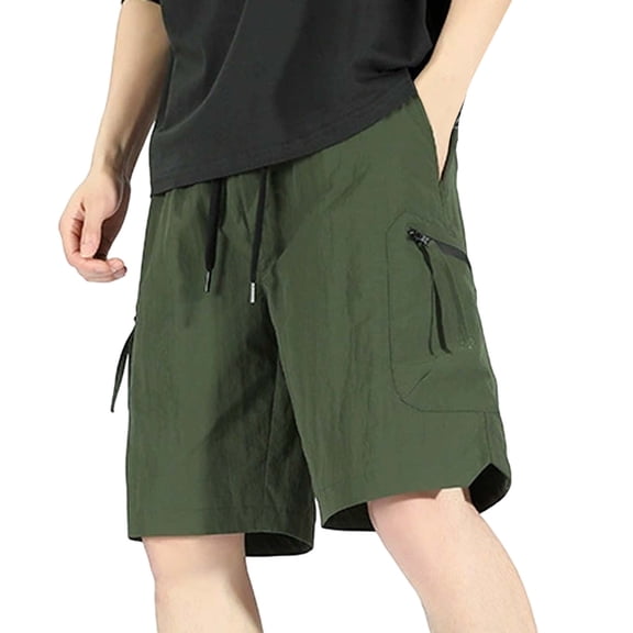 Youmylove Mens Cargo Shorts Men's Summer Loose Oversized Quick Drying Sports Shorts High Street Fashion Trend Straight Leg Shorts Lightweight Swim Shorts