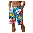 thumbnail image 1 of Youmylove Mens Hiking Work Short Mens Summer Floral Printed Shorts Lightweight Elastic Waist Drawstring Casual Beach Shorts Casual Track Shorts, 1 of 5