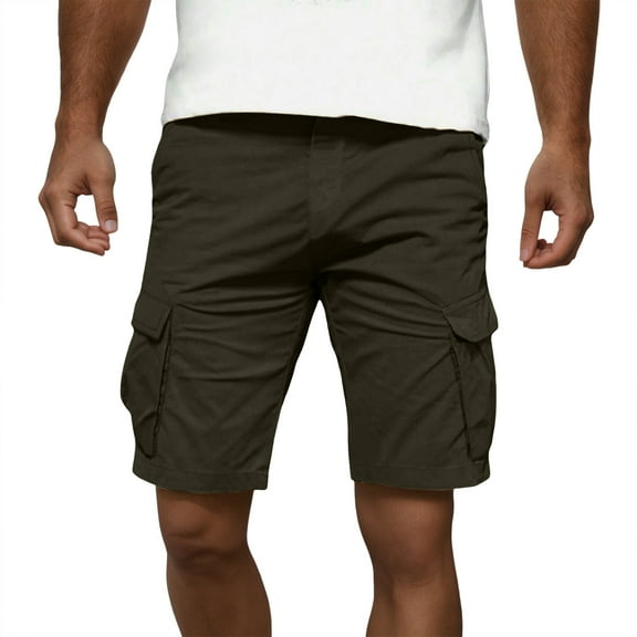 Youmylove Mens Shorts Versatile Men's New Woven Shorts Pants High Street Retro Solid Color Casual Shorts Casual Workout Shorts