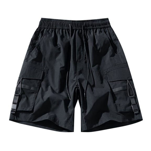 Youmylove Mens Shorts Versatile Men's Summer Cargo Shorts Loose Casual Shorts Drawstring Pocket Cargo Shorts Lightweight Beach Shorts