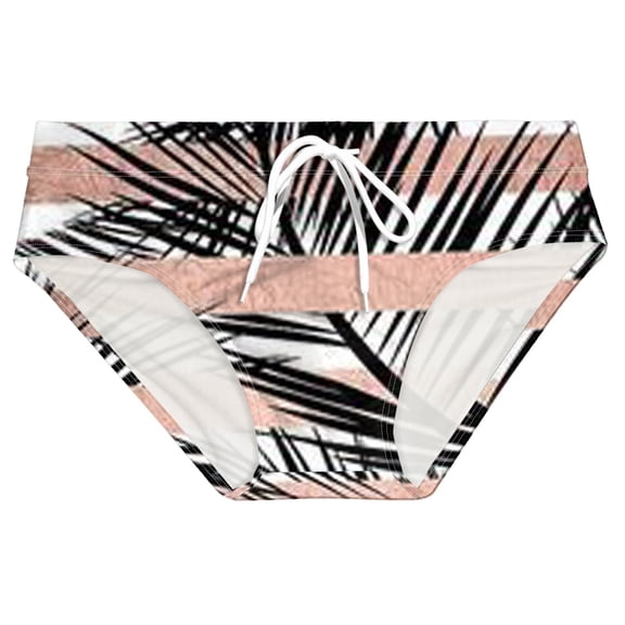 Youmylove Mens Summer Breathable Printed Swim Trunks Pants Swimwear Shorts Slim Wear Swim Bottoms Briefs Holiday Beachwear