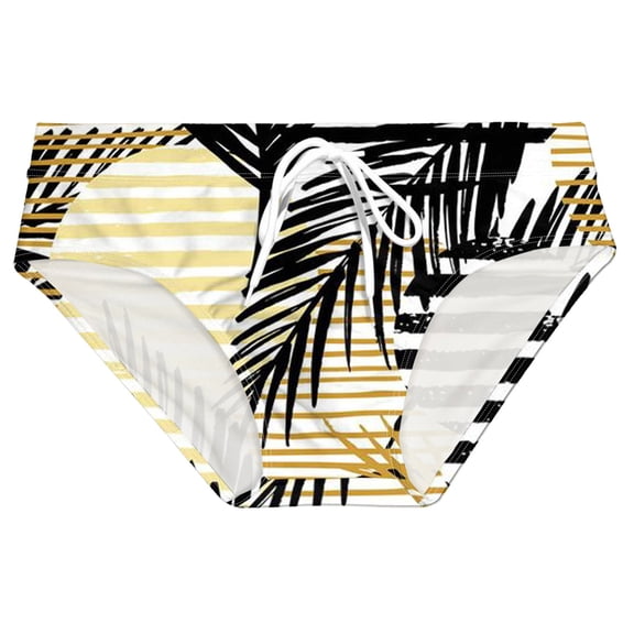 Youmylove Mens Summer Breathable Printed Swim Trunks Pants Swimwear Shorts Slim Wear Swim Bottoms Briefs Stylish Beachwear