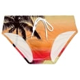 thumbnail image 1 of Youmylove Mens Summer Breathable Printed Swim Trunks Pants Swimwear Shorts Slim Wear Swim Bottoms Briefs Trendy Beachwear, 1 of 5