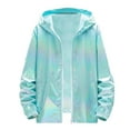 thumbnail image 1 of Youmylove Mens Trench Coat Fall Winter Overcoat Fashion Simple Colorful Gradient Bright Surface Pocket Cardigan Zipper Sweater Jacket Fashionable Winter Overcoat With Pockets, 1 of 4
