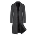 thumbnail image 1 of Youmylove New Mens Coats Leisure Wool Coat Long Solid Color Thick Coat Trench Coat Fall Winter Clothes, 1 of 7