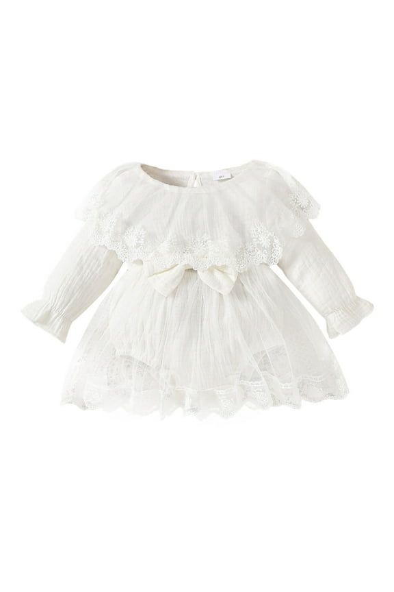 Baby Girl Romper Dress Girls Long Sleeve Lace Romper Bodysuits Dress Baby Girl Princess Clothes Fashion Summer Clothing For 0-3 Months