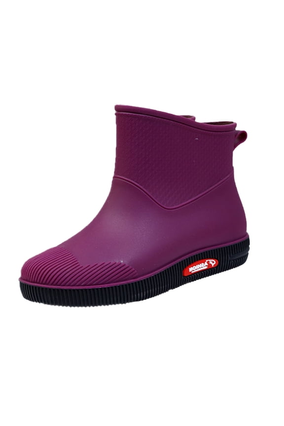 Women Short Tube Plush Thermal Water Shoes Waterproof Shoes Fashion Women Rain Boots