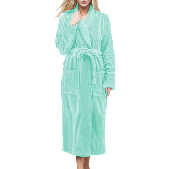 Youmylove Robes For Women Sleepwear Long Cotton Clothes Robes Plus Size Bathrobe Loungewear Casual Pjs Nightwear