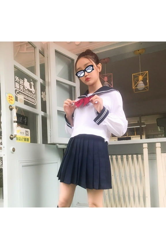 Sailor Dress Japanese High School Skirt Outfits Baby Full Sets For Girls Child Dailywear