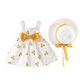 thumbnail image 1 of Youmylove Sleeveless Princess Dresses Hat Baby Girls Outfits Dot Kids Toddler Bow Girls Outfits Set Baby Cute Clothing, 1 of 5