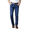 thumbnail image 1 of Youmylove Slim Fit Jeans For Men Autumn Winter Men's Relaxed Straight Jeans Fashion Casual Denim Pants Regular Stretch Jean Trendy Jean Pants, 1 of 6