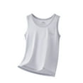 thumbnail image 1 of Youmylove Soft Boys Tank Tops Summer Lightweight Solid Color Round Neck Sleeveless Tshirt Tops Athletic Workout Tees Soft Workout Shirts For 5-6 Years, 1 of 4