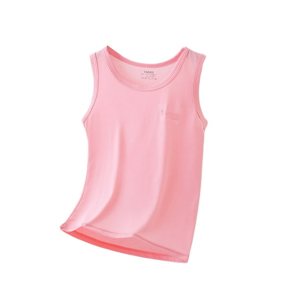 Youmylove Soft Boys Tank Tops Summer Lightweight Solid Color Round Neck Sleeveless Tshirt Tops Athletic Workout Tees Versatile Tees Shirt For 11-12 Years