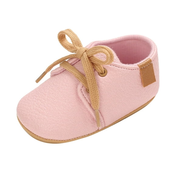 Youmylove Spring Autumn Children Baby Toddler Shoes Boys Girls Non- Lightweight Lace Up Comfortable Solid Color Simple Style Child Simple Footwear