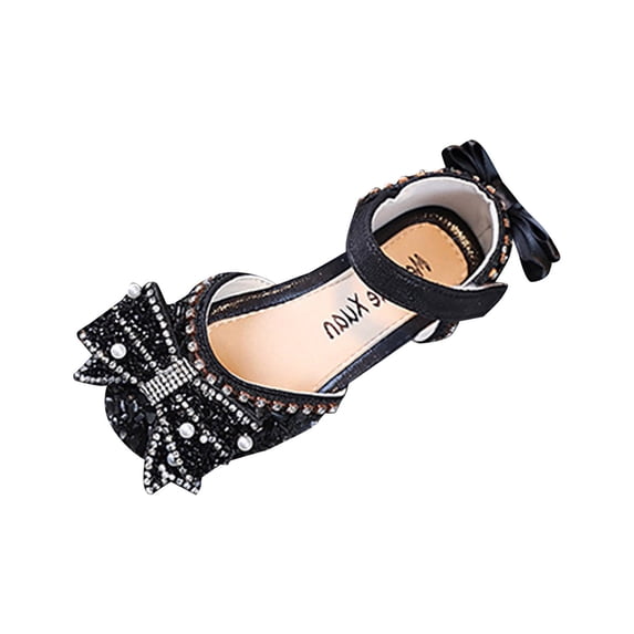 Youmylove Spring Autumn New Children Girls Flat Pearl Shoes Bow Princess Shoes PU Leather Solid Color Girls Casual Shoes Toddler Baby Footwear