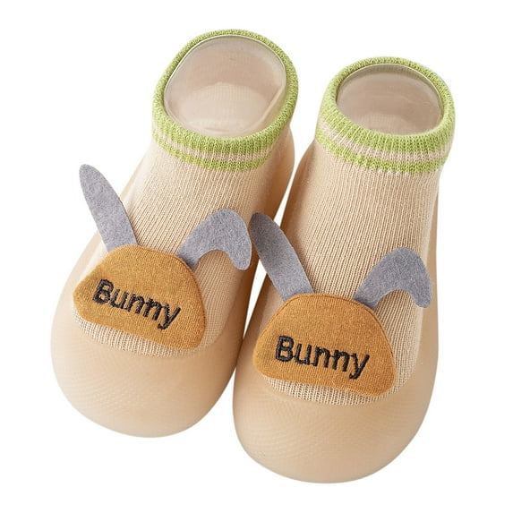 Youmylove Spring Summer Children Toddler Shoes Boys Girls Socks Shoes Flat Bottom Non- Breathable Cartoon Rabbit Pattern Colorblock Leisure Footwear
