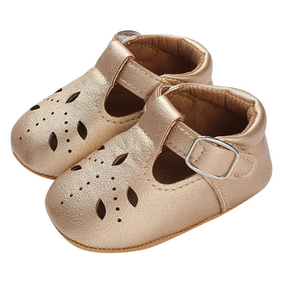 Youmylove Summer Children Toddler Shoes Girls Sports Flat Bottom Non- Lightweight Hollow Out Breathable Comfortable Solid Color Simple Summer Style Child Leisure Footwear