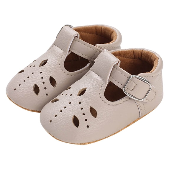 Youmylove Summer Children Toddler Shoes Girls Sports Flat Bottom Non- Lightweight Hollow Out Breathable Comfortable Solid Color Simple Summer Style Simple Footwear