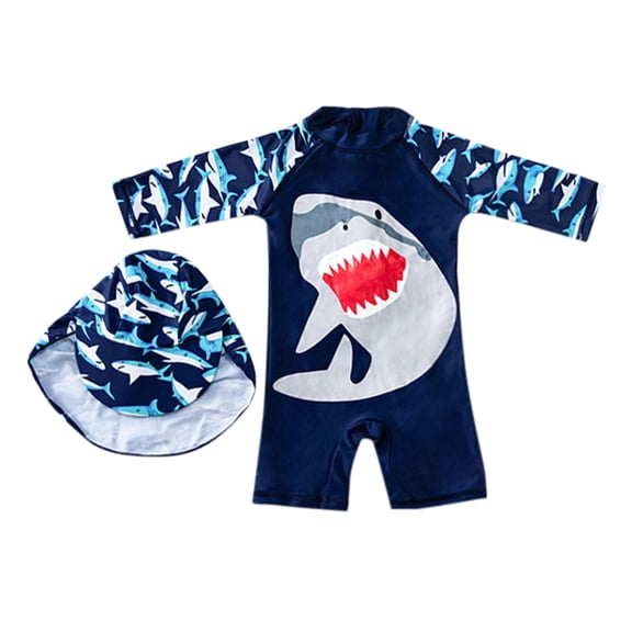 Youmylove Swimwear  Shorts Hat Swimsuit Toddler Rash Kids Sets Swimwear Guards Cartoon Boys Girls Swimwear Child Swimming Beachwear