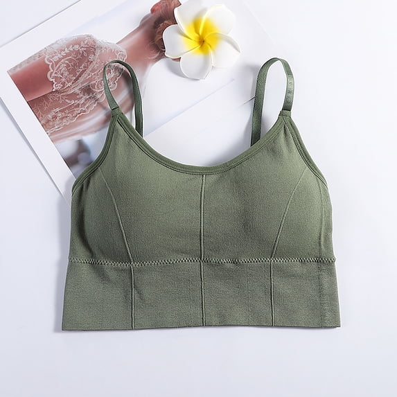 Youmylove Tank Camis Bra Women Full-coverage Strap Stretch Cotton Camisole With Built In Padded Shelf Bra Small Color A Female Brassiere