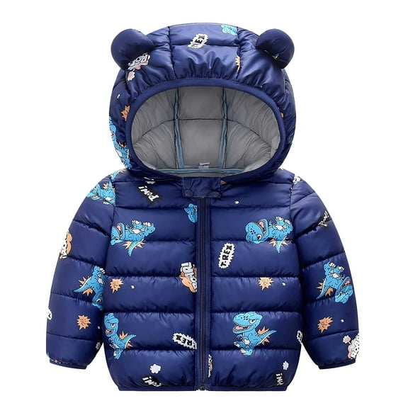 Youmylove Toddler Baby Boy Girl Winter Cartoon Windproof Coat Hooded Warm Outerwear Jacket Children Clothing