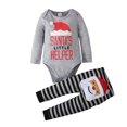 thumbnail image 1 of Youmylove Toddler Baby Boys Girls PJ's Pajamas Christmas Santa Romper Striped Pants Outfits Clothes Set Child Sleepwear Homewear Pjs, 1 of 4