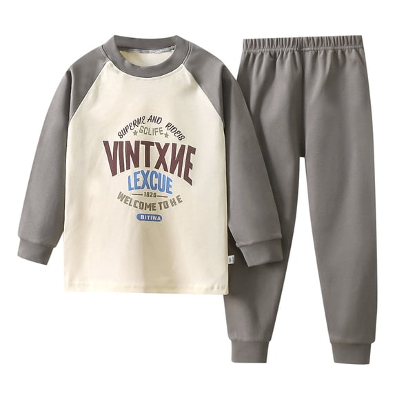 Youmylove Toddler Girls Boys Long Sleeve Top And Pants Sleepwear Clothes Cotton Pajama Set Child Sleepwear Homewear Pjs