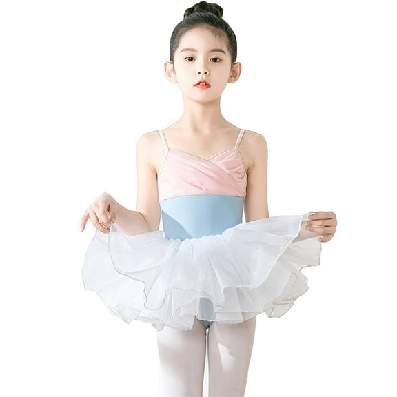 Youmylove Toddler Kids Girl Short Set Suspenders Glitter Dance Ballet Tutu Leotard Ballerina Outfit For Girls Toddler Little Girls Athletic Sets For 8-9 Years