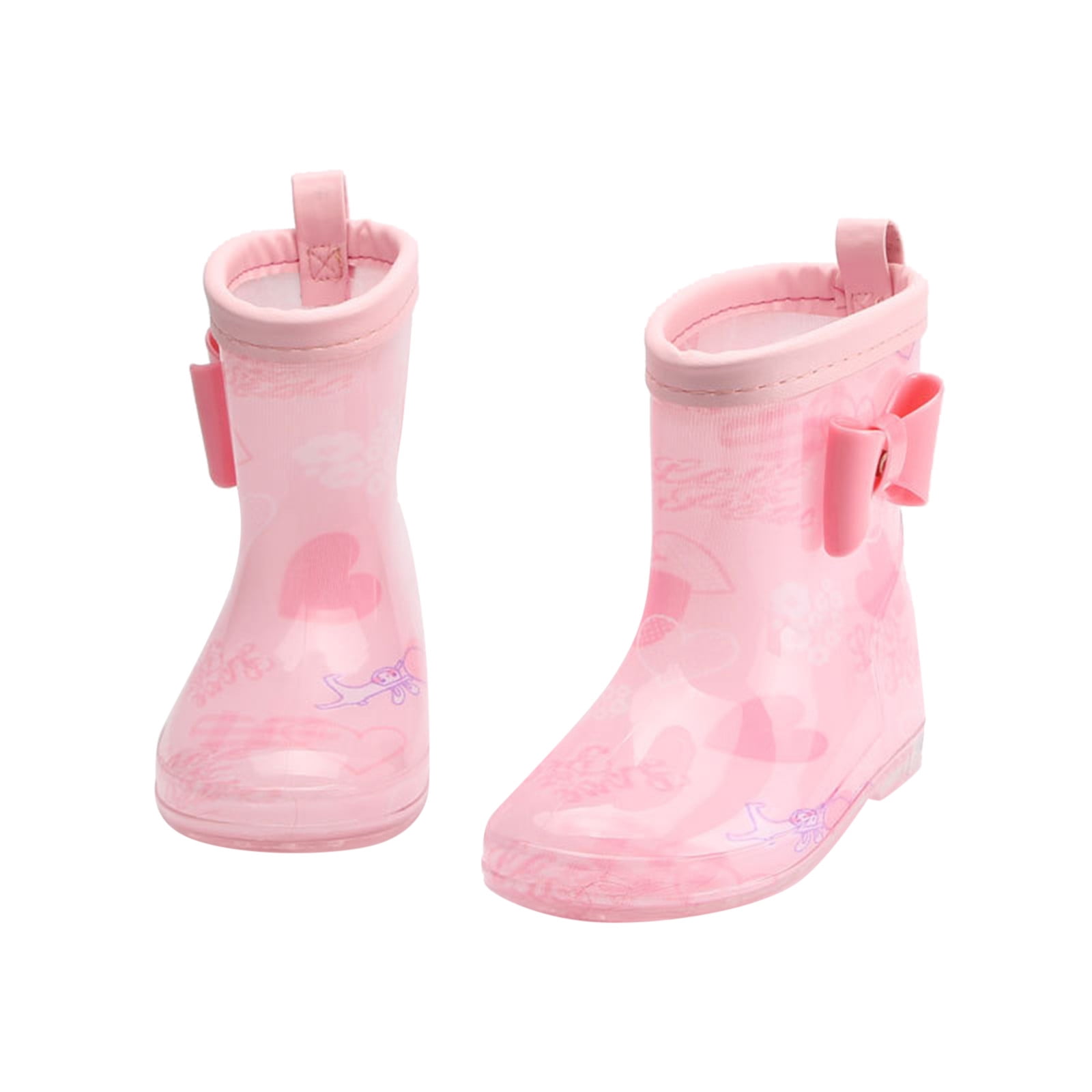 Youmylove Toddler Kids Waterproof Rain Boots Cartoon Bowknot Infant ...