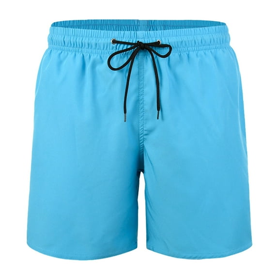 Youmylove Trendy Mens Shorts Mens Solid Color Loose Casual Stretch Lined Beach Swim Trunks Lightweight Swim Shorts