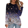 thumbnail image 1 of Youmylove Tshirts Women T-Shirts Winter Fall Long Sleeve Leisure Stylish Tunic Elegant Tops Casual Twist Front T-Shirt Crew Neck T Shirts, 1 of 4