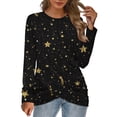 thumbnail image 1 of Youmylove Tshirts Women T-Shirts Winter Fall Long Sleeve Leisure Stylish Tunic Elegant Tops Casual Twist Front T-Shirt Crew Neck T Shirts, 1 of 4