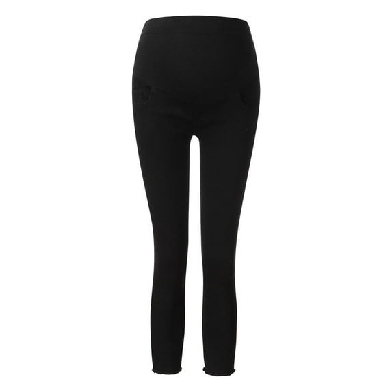 Youmylove Woman Jeans Maternity Pants Trousers Nursing Prop Belly Legging Pregnant